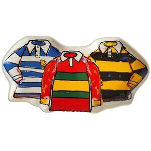 Rugby Shirts Stoneware Ceramic Trinket Tray Dish Rowing Blazers Target